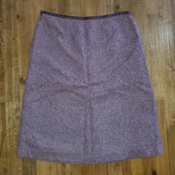 NWOT Women's Cute George Me Designs by Mark Eisen Purple Tweed A-Line Skirt - Picture 4 of 6